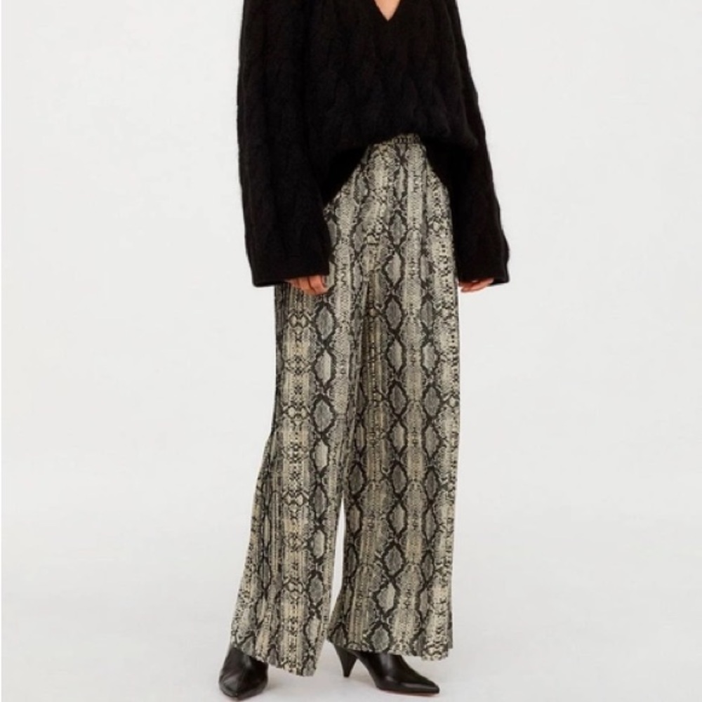 Flowy Snake Print Pants
